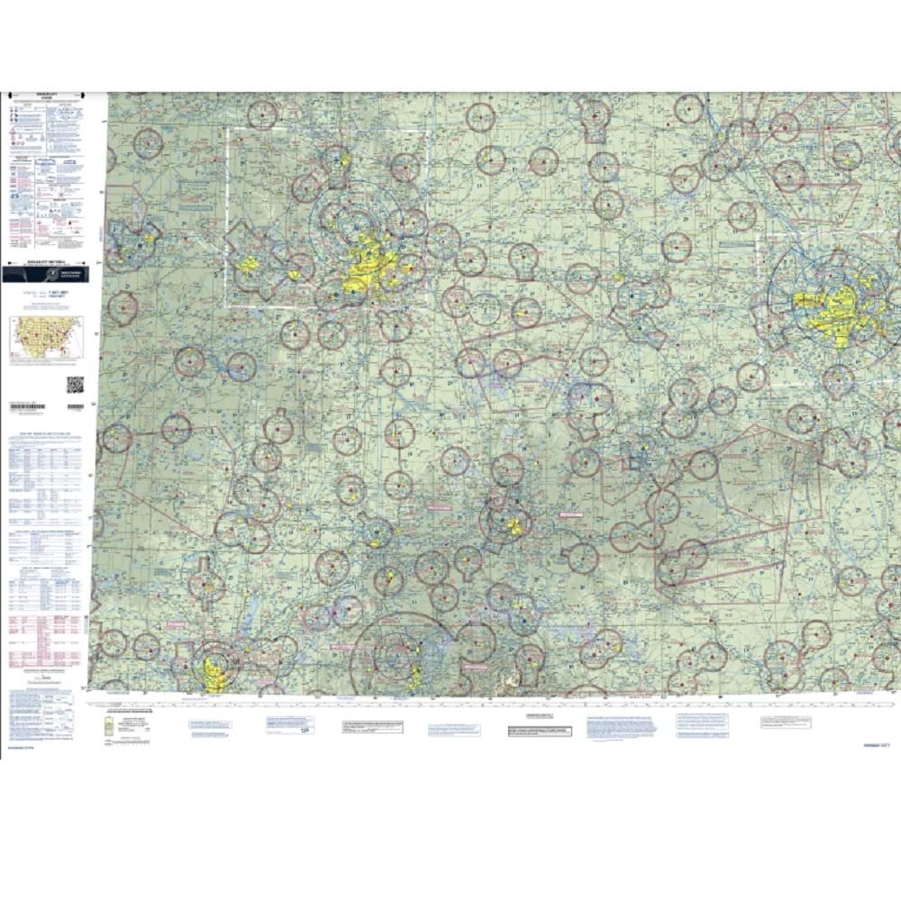Expired FAA Kansas City Sectional Chart (SKC) - Wrapping Paper, Decoration, Training Use