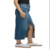 Reconstructed Denim Midi Skirt by LUCENT view 2