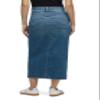 Reconstructed Denim Midi Skirt by LUCENT view 3