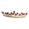 Beaupretty Bride Tiara for Wedding Crown Hair Jewelry Rhinestone Rose Flower Hair Accessory Set view 1