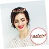 Beaupretty Bride Tiara for Wedding Crown Hair Jewelry Rhinestone Rose Flower Hair Accessory Set view 2