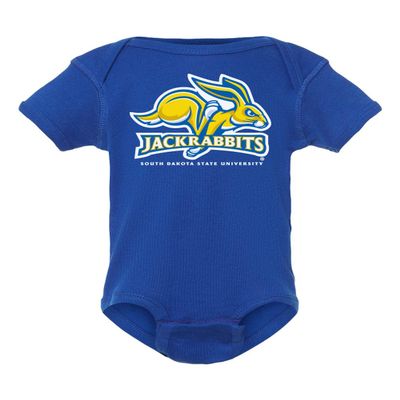 CornBorn South Dakota State Jackrabbits Toddler Onesie - SDSU Jackrabbits Primary Logo - Royal Blue - 18M