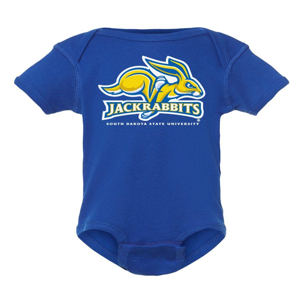 CornBorn South Dakota State Jackrabbits Toddler Onesie - SDSU Jackrabbits Primary Logo - Royal Blue - 18M