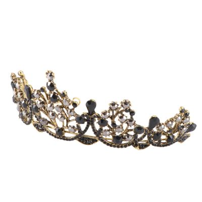 Beaupretty Elegant Women's Headwear Hard Alloy Vintage Tiara Bridal Crown for Wedding Carnival Party Headpiece