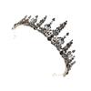 Beavorty 1pc Charming Crystal Elegant Black Headdress for Weddings Birthdays and Parties Design for Brides and Bridesmaids Stunning Hair Accessory view 1