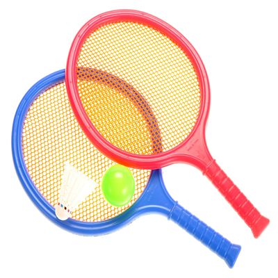 PowerTRC Badminton and Tennis Play Set with Easy to Grip Colorful Rackets | Outdoor & Indoor Play Set for Boys & Girls