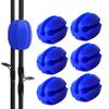 Naiveferry 6Pcs Silicone Fishing Rod Holder Straps - Portable, Blue, Fixed Ball Rubber Clips for Fly & Other Fishing Poles view 1
