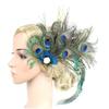 1920s Flapper Headpiece Hair Clip Headbands Green Bride Headpieces for Wedding Bridal Hairpins Hair Accessories for Women Wedding Hat Baffle Plug Board Miss Girl Green Derby view 1