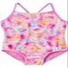 Speedo Girls Thin Strap One Piece Swimsuit (as1, Alpha, l, Regular, Watercolor Pink) view 1