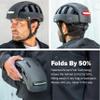 FEND Super Plus Folding Bike Helmet with Lights  Patented Smart-Fold 50% Compact Design, Ultra-Bright USB-C Front & Rear LEDs, CPSC/EN1078 Certified, for Adults, Commuters, E-Bikes, Scooters view 2