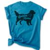 EVERTREE CLOTHING Golden Mama T-Shirt, Unisex Women's Shirt, Golden Retriever Owner, Best Dog Mama Gift, Heather Blue, Large view 1