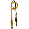 BAR H EQUINE American Leather Horse Saddle Tack One Ear Headstall | Browband view 1
