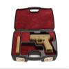 Negrini HYBRID Pistol Carrying Case - RMR Cut, Full Size, Combination Locking, Stackable - Handgun Travel Case - Black/Bordeaux view 2