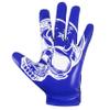 Glorious Traders Adult Football Gloves - Super Sticky Grip (Blue, Adult Small) view 4