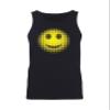 Smile Face Tank Top Pixel Smile Emoticons Graphic Happy Face Humor Funny Men's Tank Top (2XL, Black) view 1