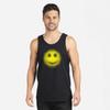 Smile Face Tank Top Pixel Smile Emoticons Graphic Happy Face Humor Funny Men's Tank Top (2XL, Black) view 4
