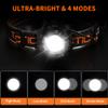 Headlamp Rechargeable 2Pack, Head lamps led rechargeable, Adjustable Focus Headlight Outdoor, 4Mode Head Lights for Forehead, 90Angle LED Headlamp, Waterproof Headlamps for Adults Camping Hard Hat view 2