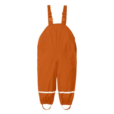 Toddlers Boys Girls Rain Pants aterproof Rain Pant Dungarees Dirty Proof Suspender Trousers (B-Orange, 3-4 Years)
