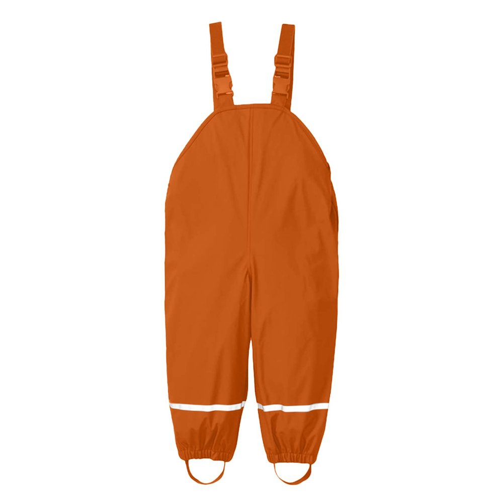 Toddlers Boys Girls Rain Pants aterproof Rain Pant Dungarees Dirty Proof Suspender Trousers (B-Orange, 3-4 Years)