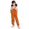 Toddlers Boys Girls Rain Pants aterproof Rain Pant Dungarees Dirty Proof Suspender Trousers (B-Orange, 3-4 Years) view 4