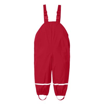 Toddlers Boys Girls Rain Pants aterproof Rain Snow Pant Dungarees Dirty Proof Suspender Trousers (Red-B, 5-6 Years)