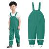 Toddlers Boys Girls Rain Pants aterproof Rain Pant Dungarees Dirty Proof Suspender Trousers (B-Green, 4-5 Years) view 2