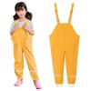 Toddlers Boys Girls Rain Pants aterproof Rain Pant Dungarees Dirty Proof Suspender Trousers (B-Yellow, 6-8 Years) view 2