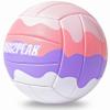 RUN2PEAK Volleyball Soft Pink Beach Volleyball Ball Set Official Size 5 Waterproof Water Volleyballs Stuff Gifts for Outdoor Indoor Swimming Pool Backyard Purple Sand Volley Balls view 2