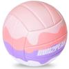 RUN2PEAK Volleyball Soft Pink Beach Volleyball Ball Set Official Size 5 Waterproof Water Volleyballs Stuff Gifts for Outdoor Indoor Swimming Pool Backyard Purple Sand Volley Balls view 3