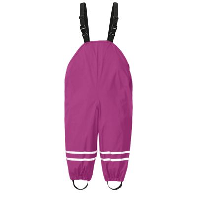 Toddler/Little/Big Boys' Girls' aterproof Suspender Rain Snow Pant Mud Dirty Proof Rain (Hot Pink-1, 5-6 Years)