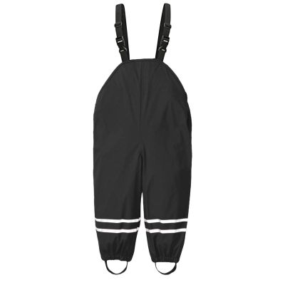 Baby Toddlers Rain Bib aterproof Rain Pant Warm Dungarees Mud Dirty Proof Rain Suspender Trousers (Black-B, 5-6 Years)