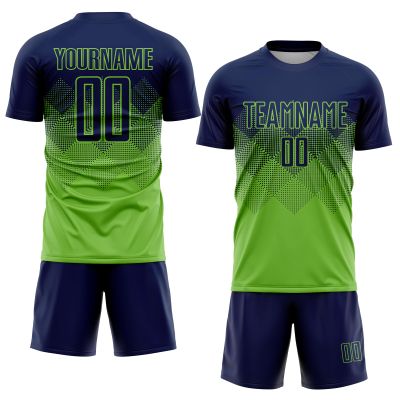 Custom Soccer Jersey Gradient with Shorts Printed Name Number Sports Training Large Size Uniforms for Men/Kids