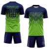 Custom Soccer Jersey Gradient with Shorts Printed Name Number Sports Training Large Size Uniforms for Men/Kids view 1