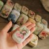 8Pcs Mini Flower Tin Trinket Jewelry Organizer Storage Box Decorative Boxes Small Metal Tins with Hinged Lids Portable Box Containers Small Storage Kit,Mothers Day Gifts for Wife view 3