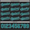 Customizable Black Softball T-Shirt with Teal Stitched Text, Personalized Sports Baseball Jersey Shirts for Men Women Girls Boys, Design Your Fashion Team Uniforms for Family Team Business Party view 4