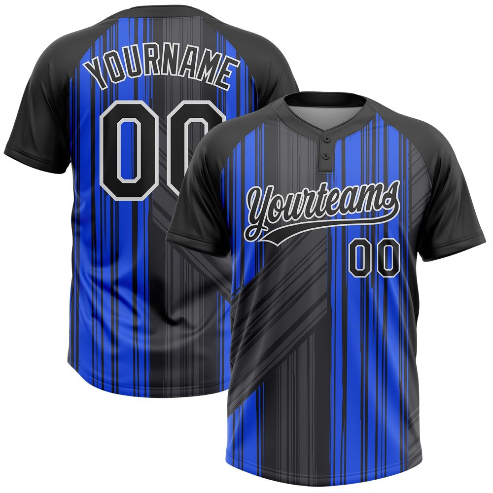 Design Your Own Novelty Softball Jersey for Mom Daughter Son Family Custom Striped Mens Womens Boys Girls Baseball Tee Personalized Royal Blue and Black V-Neck Softball Shirts Sports Team Uniform