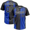 Design Your Own Novelty Softball Jersey for Mom Daughter Son Family Custom Striped Mens Womens Boys Girls Baseball Tee Personalized Royal Blue and Black V-Neck Softball Shirts Sports Team Uniform view 1