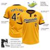 Personalize Yellow Baseball Jersey with Black Stitched Name Number Customized Mens Womens Boys Girls Softball Team Uniforms Make Cute Sports Practice T-shirts for Tennis, Golf, Bowling, Volleyball view 3