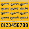 Personalize Yellow Baseball Jersey with Black Stitched Name Number Customized Mens Womens Boys Girls Softball Team Uniforms Make Cute Sports Practice T-shirts for Tennis, Golf, Bowling, Volleyball view 4