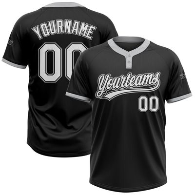 Custom Black Baseball Shirts Design Your Own Pullover Softball Jerseys Stitched Silver Gray Name Number Logo Personalized Sports Fan Club Team Uniforms Casual Tee for Adult Youth Boys Girls Family