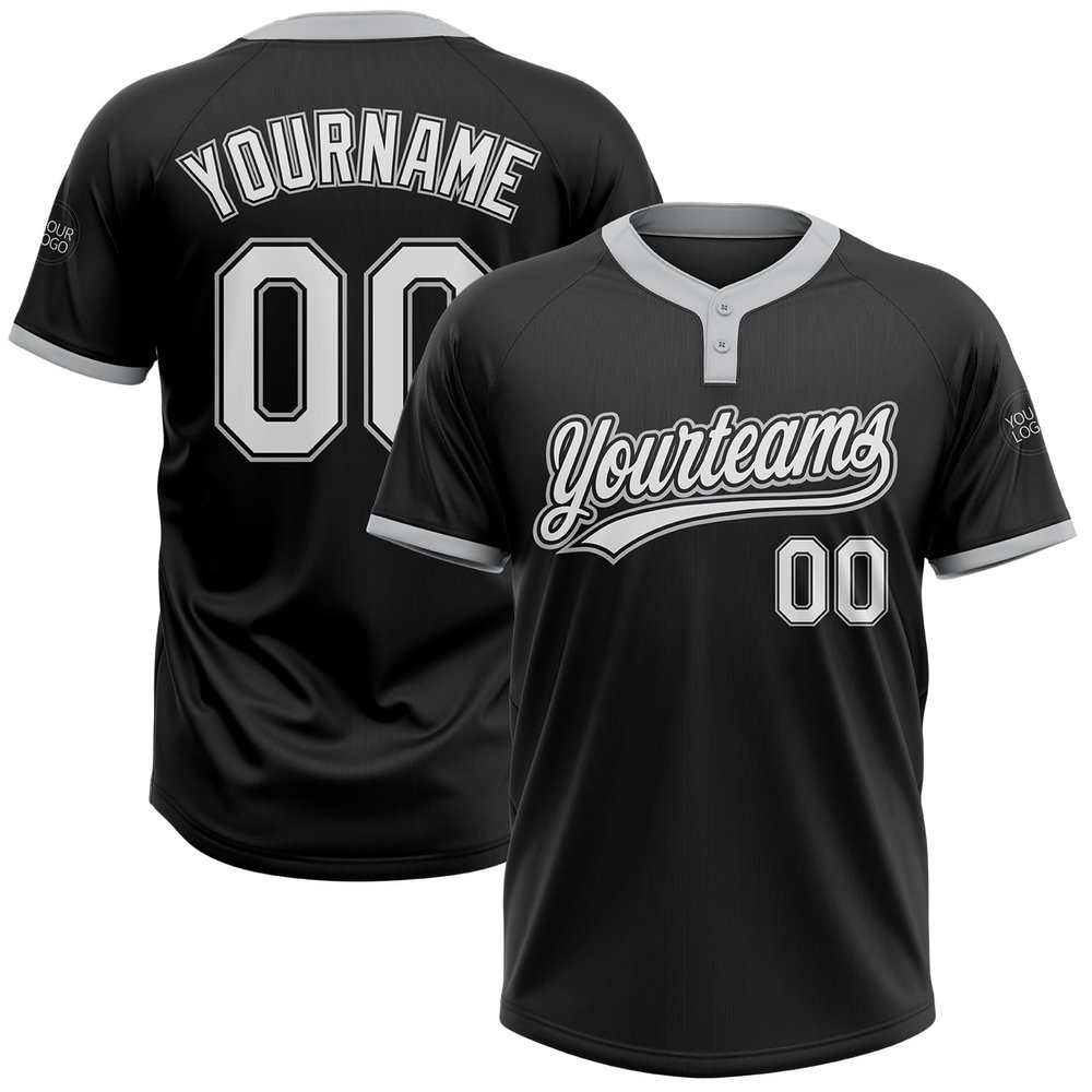 Custom Black Baseball Shirts Design Your Own Pullover Softball Jerseys Stitched Silver Gray Name Number Logo Personalized Sports Fan Club Team Uniforms Casual Tee for Adult Youth Boys Girls Family