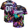 Design Your Own Graffiti Softball T-Shirt for Mom Daughter Son Custom Colorful Purple Black Mens Womens Boys Girls Baseball Jerseys Create Stitched V-Neck Golf Shirts Personalized Sports Team Uniform view 1
