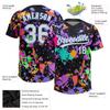 Design Your Own Graffiti Softball T-Shirt for Mom Daughter Son Custom Colorful Purple Black Mens Womens Boys Girls Baseball Jerseys Create Stitched V-Neck Golf Shirts Personalized Sports Team Uniform view 3