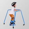 LXLZYXSF Beginners Roller Skater Aid, Kids Boys Girls Skate Trainer - 4 Wheels, Lightweight Skating Protective Gear, Self Trainer Skate Mates (Color : Blue, Size : 70cm/27.5inch Tall) view 1