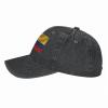 America Flag and Colombia Flag Baseball Cap, Funny Adjustable Washed Cotton Trucker Hats, Dad Hat for Men Father Daddy Papa view 2