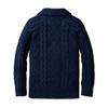 Inorin Boy's Sweater Cardigan Button Down Shawl Collar Cable Knitted Outwear Sweater Coats with Pockets Deep Navy Blue view 4