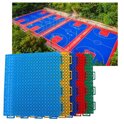 25CM Outdoor Modular Interlocking Floor Tiles, Basketball Court Badminton Court Stadium DIY Color Sports Floor, Easy to Install (Color : Red, Size : 10PCS)