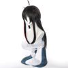 maysuwell Anime Black Blue mixed Red Wigs Men Long Straight Wig with Ahoge Bangs Layered Haircut Adult Game Dragon Lunae Cosplay Wigs Halloween,Christmas,Comic con,Game Show,Party view 3