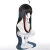 maysuwell Anime Black Blue mixed Red Wigs Men Long Straight Wig with Ahoge Bangs Layered Haircut Adult Game Dragon Lunae Cosplay Wigs Halloween,Christmas,Comic con,Game Show,Party view 4