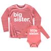 big sister little sister matching outfits shirts set baby toddler newborn girls (Mauve - Long Sleeve, Kid (7Y) / Baby (NB)) view 1